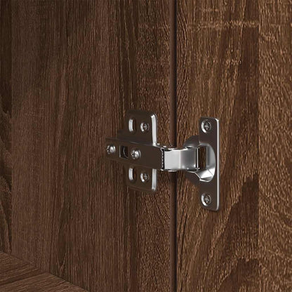 Sängbord Nattduksbord Brun Ek Sängskåp 39x35x125 cm