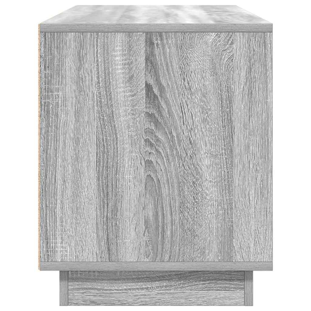 TV-Möbel Sonoma Grå TV-Bänk LED-lampor 100x41x50 cm