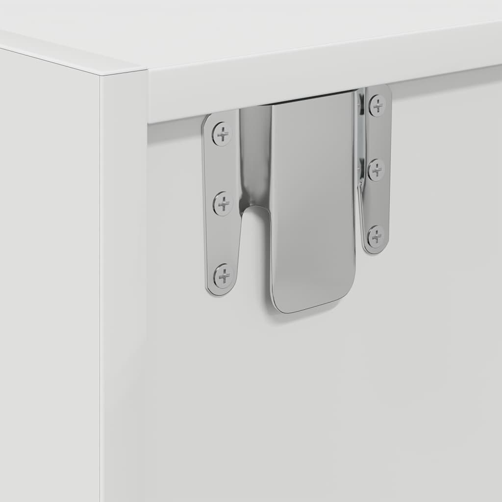 TV-bänkar 2 st vit 60x31x25,5 cm konstruerat trä