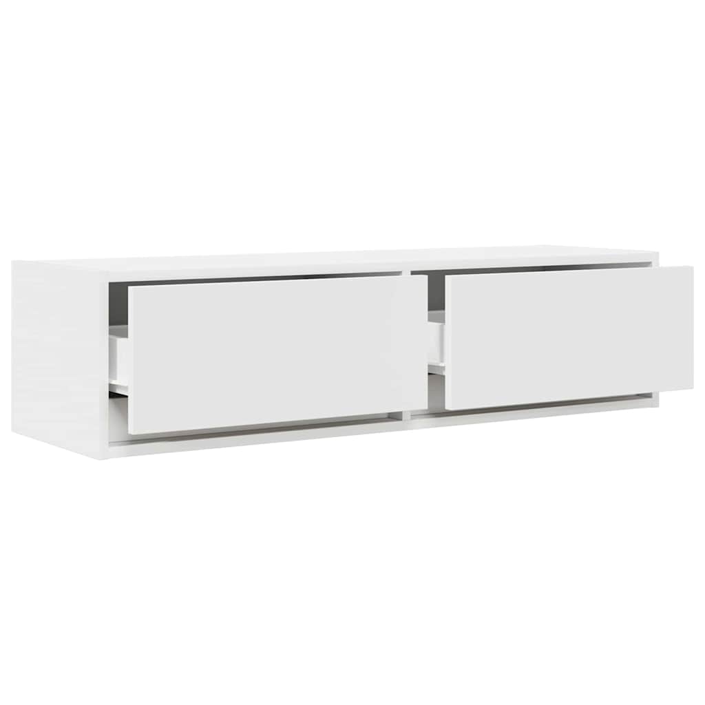 TV-Möbel Vit TV-skåp med låda 100 x 31 x 25,5 cm