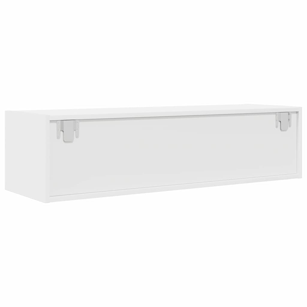 TV-Möbel Vit TV-skåp med låda 100 x 31 x 25,5 cm