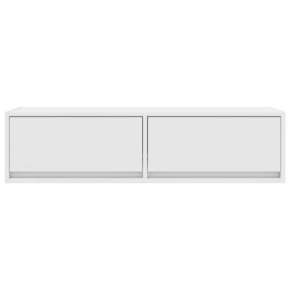TV-Möbel Vit TV-skåp med låda 100 x 31 x 25,5 cm