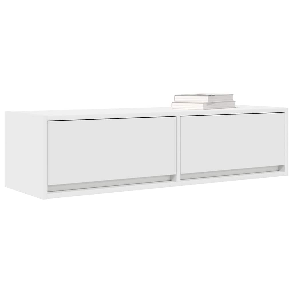 TV-Möbel Vit TV-skåp med låda 100 x 31 x 25,5 cm