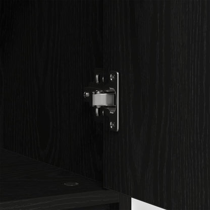 Skänk Svart Ek med låda 80x34x76 cm