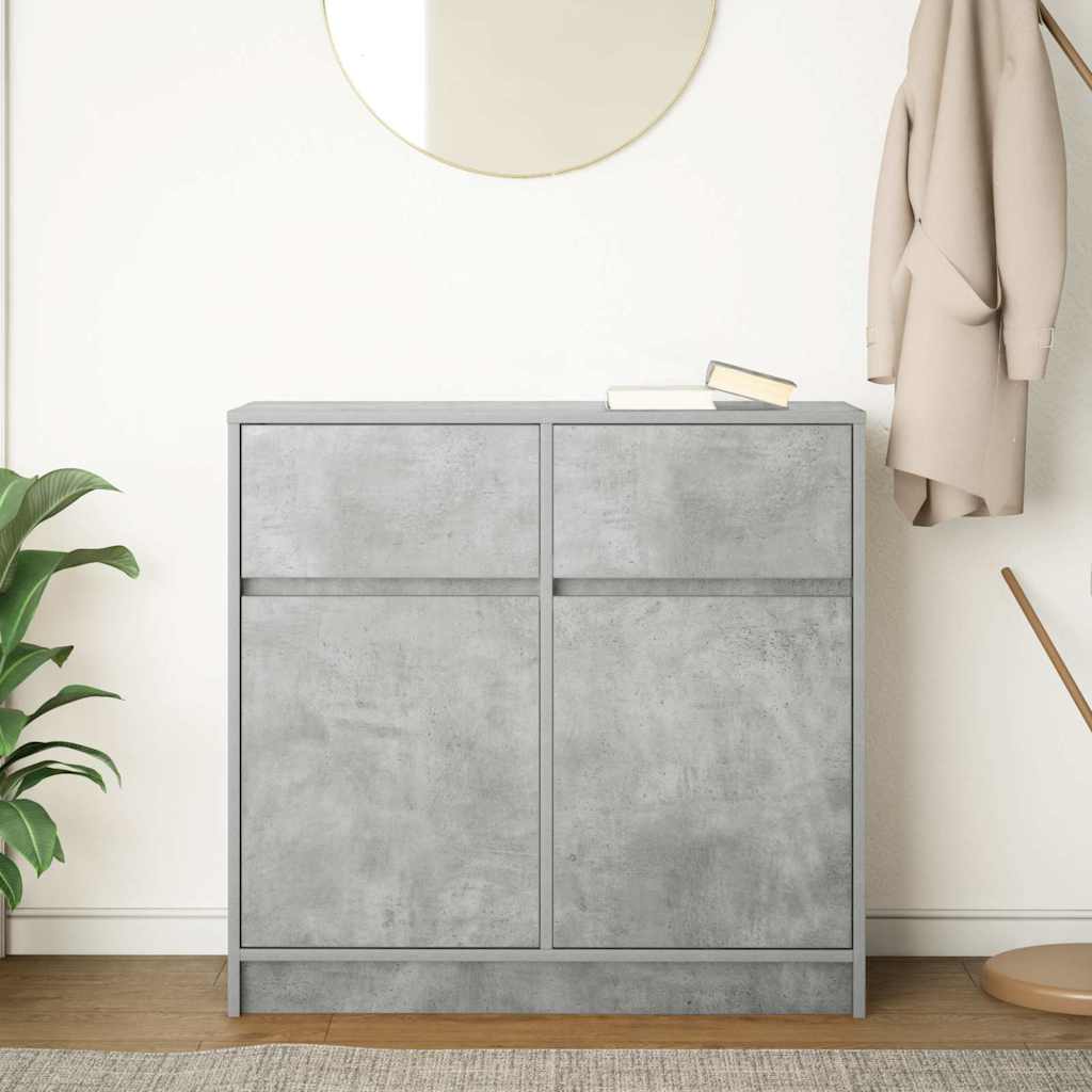 Skänk Betonggrå med låda 80x34x76 cm