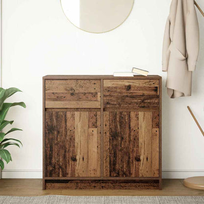 Skänk Åldrat Trä med låda 80x34x76 cm