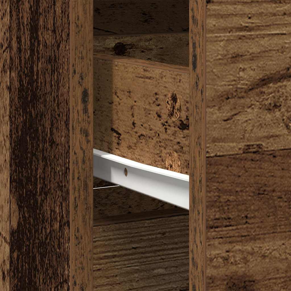 Skänk Åldrat Trä med låda 80x34x76 cm