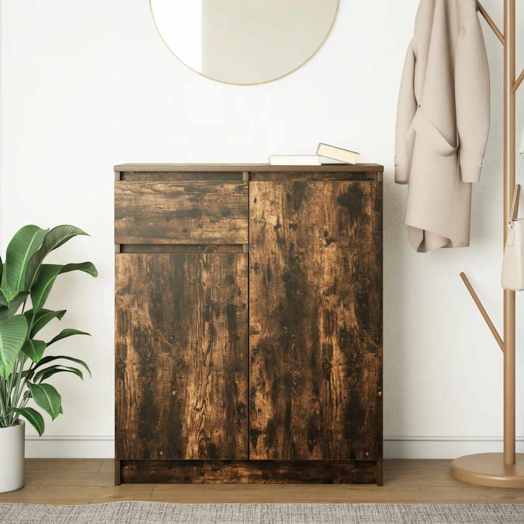 Skänk Rökfärgad Ek med låda 71x35x84 cm