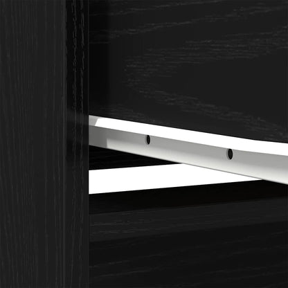 Skåp Svart Ek med låda Svart Ek 55,5x34x119,5 cm