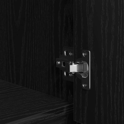 Skåp Svart Ek med låda Svart Ek 55,5x34x119,5 cm