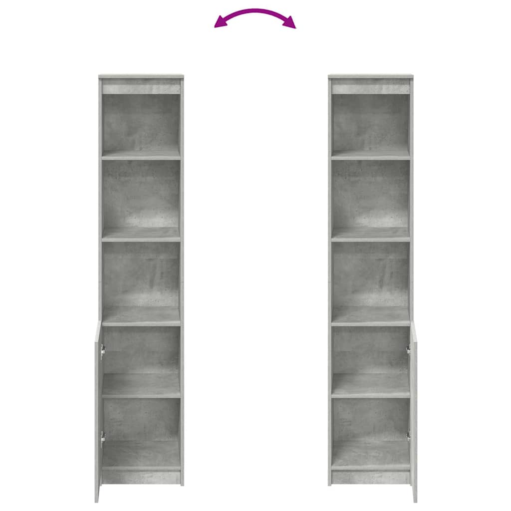 Skåp Betonggrå 37,5x35x180 cm