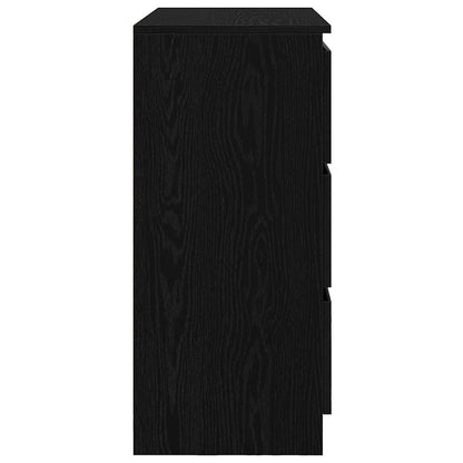 Skänk Svart Ek 80x35x76 cm