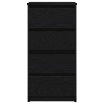 Skänk svart ek 37,5x35x76 cm konstruerat trä