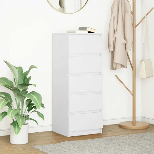 Byrå Vit med lådor 37,5x35x99 cm