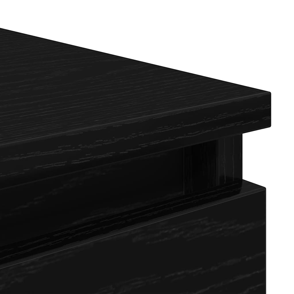 Skänk Svart Ek med lådor 37,5x35x99 cm