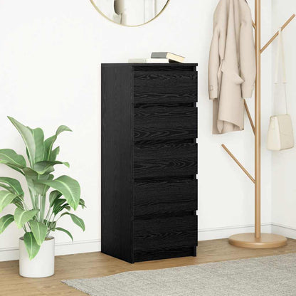 Skänk Svart Ek med lådor 37,5x35x99 cm