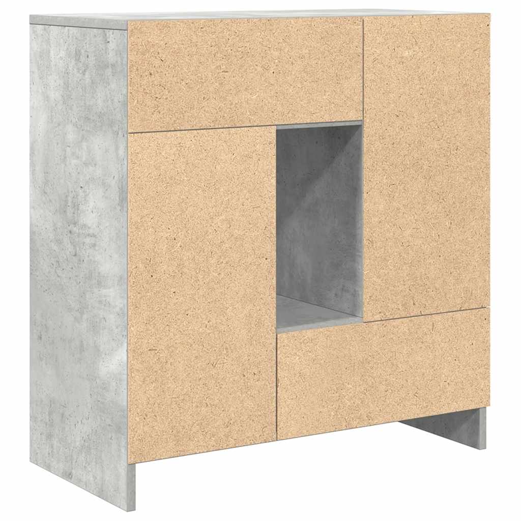 Skänk Betonggrå med lådor och dörrar 70,5x34x74,5 cm
