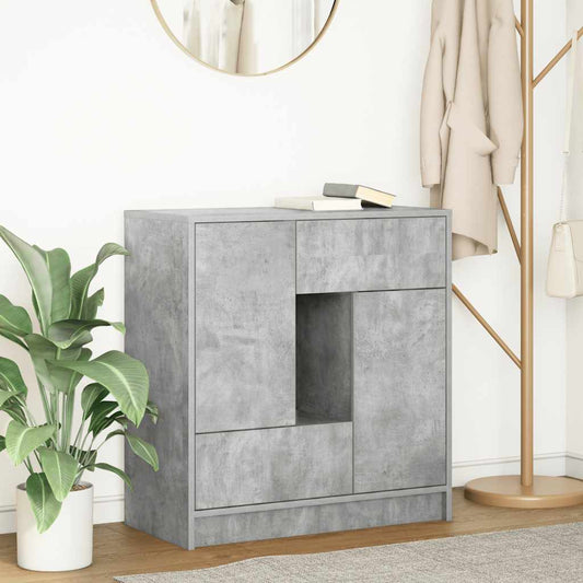 Skänk Betonggrå med lådor och dörrar 70,5x34x74,5 cm