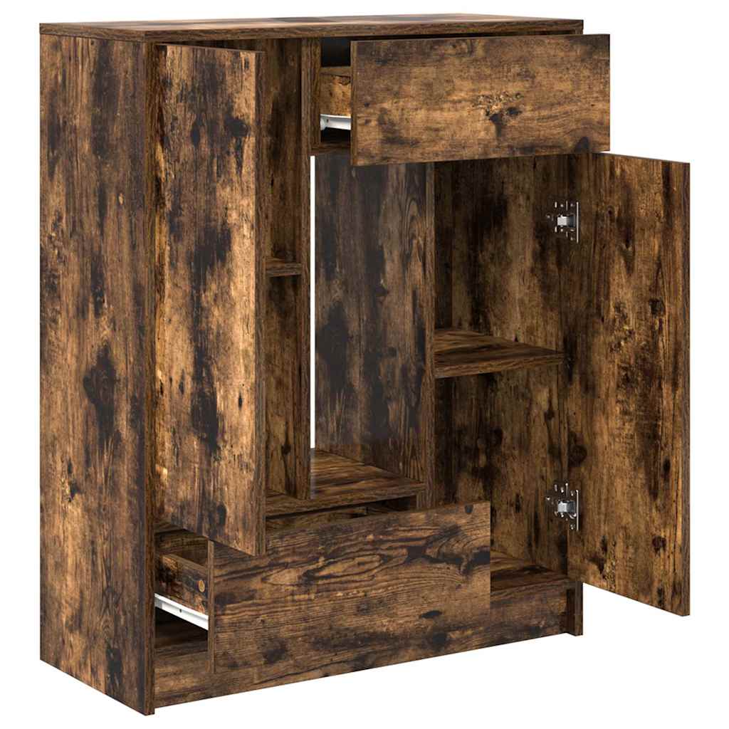 Skänk Rökfärgad Ek med lådor och dörrar 73x31x90 cm