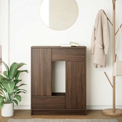 Skänk Brun Ek med lådor och dörrar 73x31x90 cm