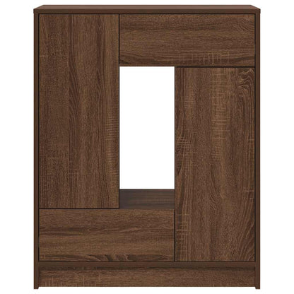 Skänk Brun Ek med lådor och dörrar 73x31x90 cm