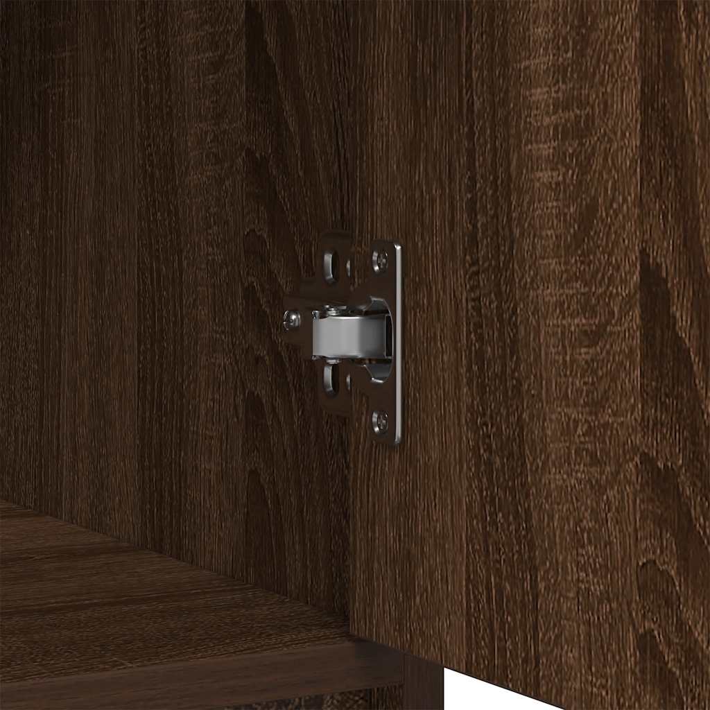 Skänk Brun Ek med lådor och dörrar 73x31x90 cm