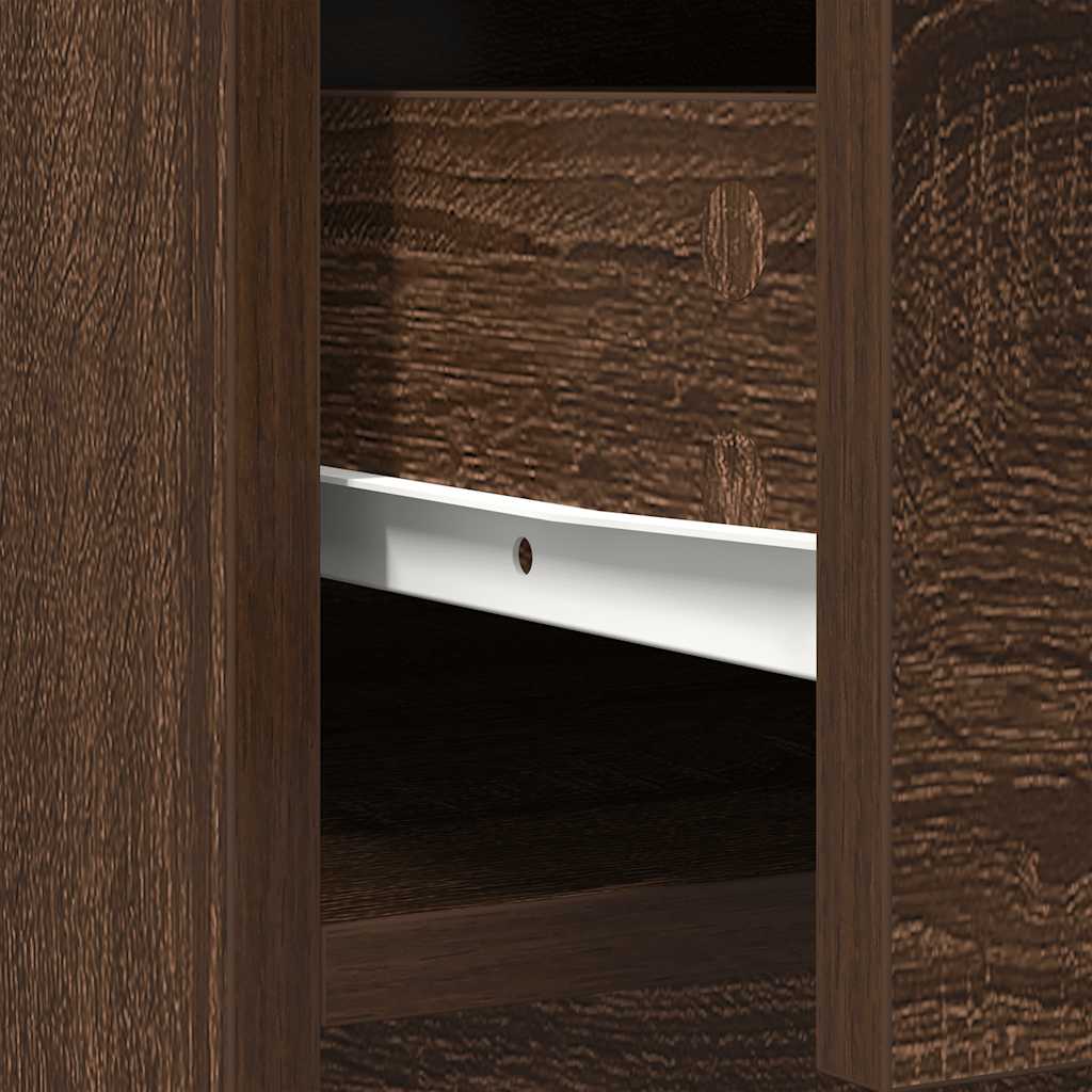 Skänk Brun Ek med lådor och dörrar 73x31x90 cm