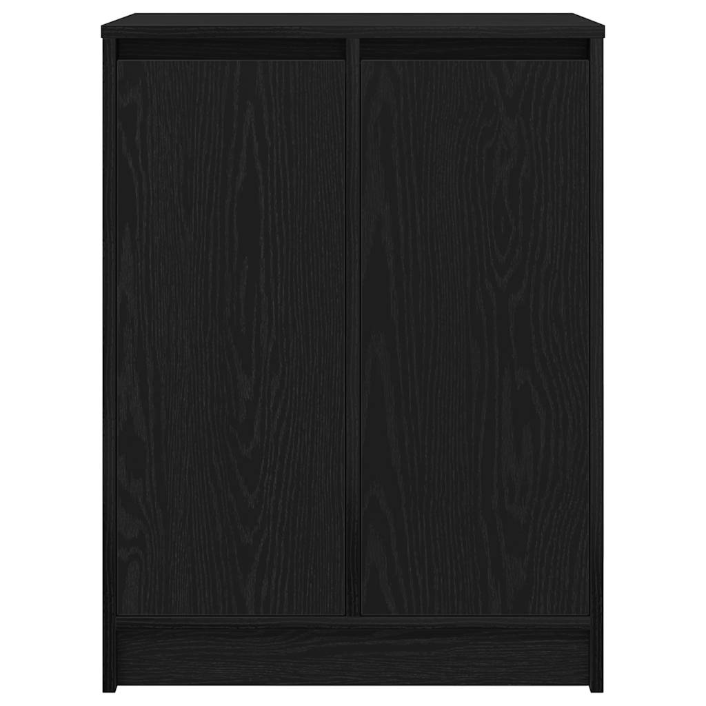 Skoställ Svart Ek Skoskåp 57x34x76 cm