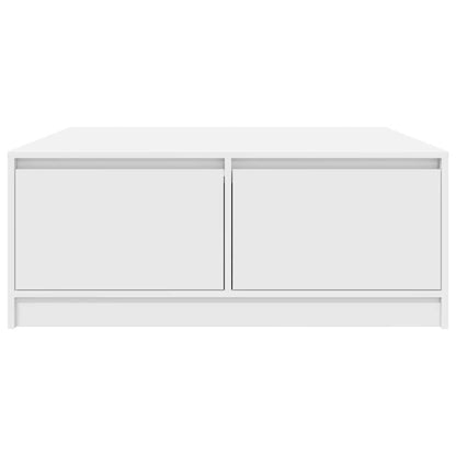 Soffbord Vit med lådor 100x100x40 cm