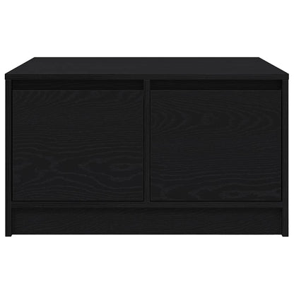 Soffbord Svart Ek med lådor 70,5x70x40 cm