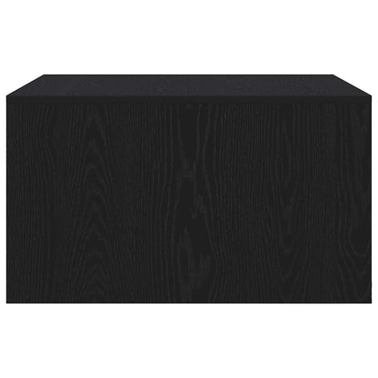 Soffbord Svart Ek med lådor 70,5x70x40 cm