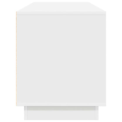 TV-Möbel Vit TV-Bänk LED-lampor 160,5x41x50 cm