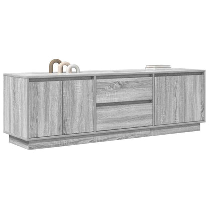 TV-Möbel Sonoma Grå TV-Bänk LED-lampor 160,5x41x50 cm