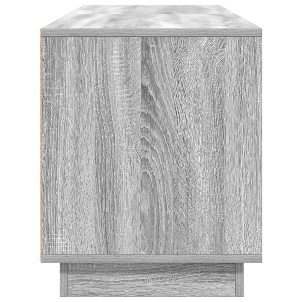 TV-Möbel Sonoma Grå TV-Bänk LED-lampor 160,5x41x50 cm