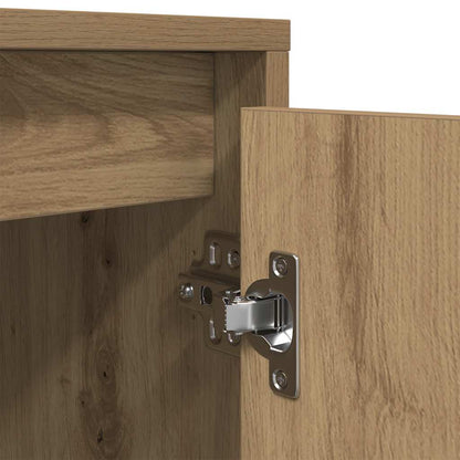 TV-Möbel Brun Ek TV-Bänk LED-lampor 160,5x41x50 cm