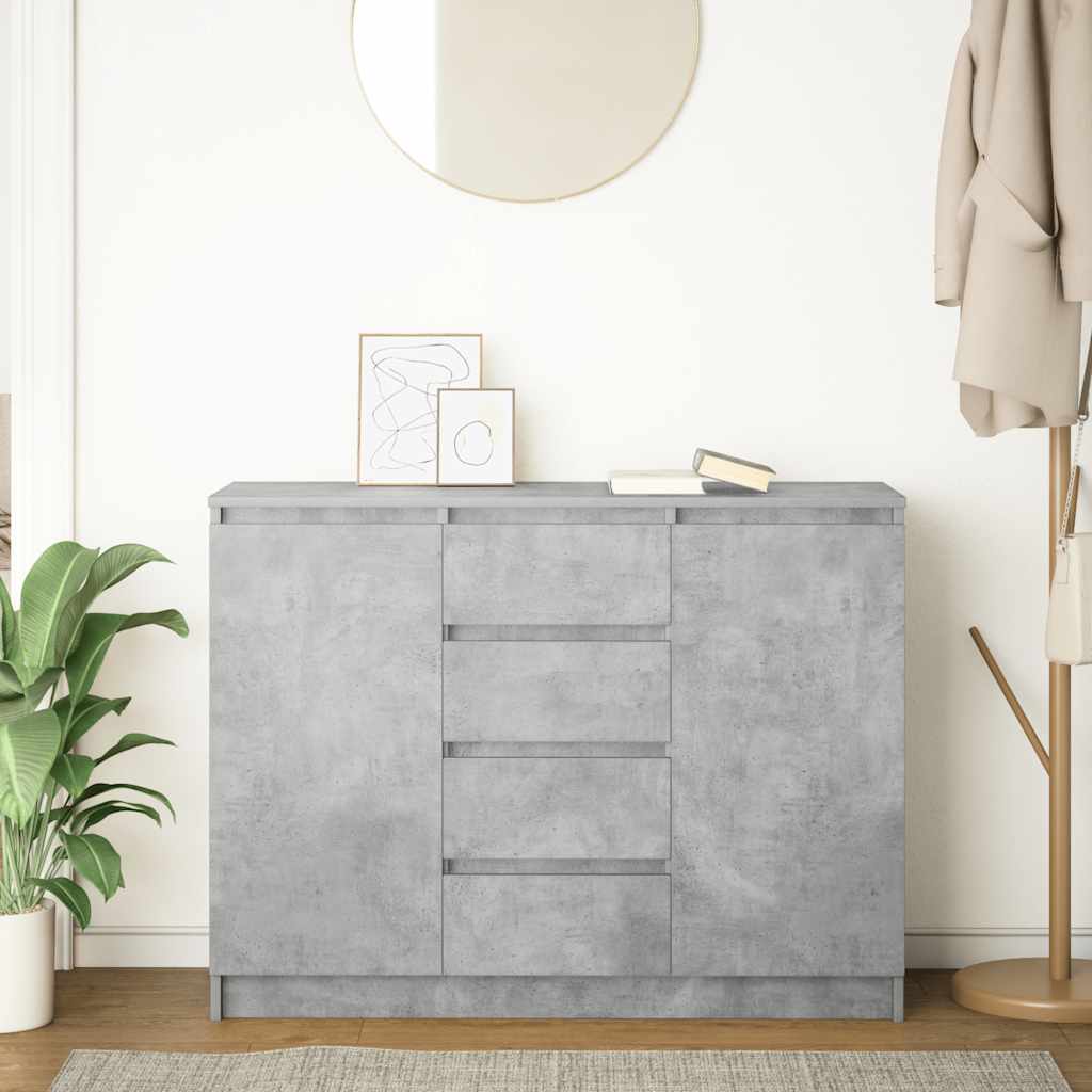 Skänk Betonggrå med lådor 100,5x35x76 cm