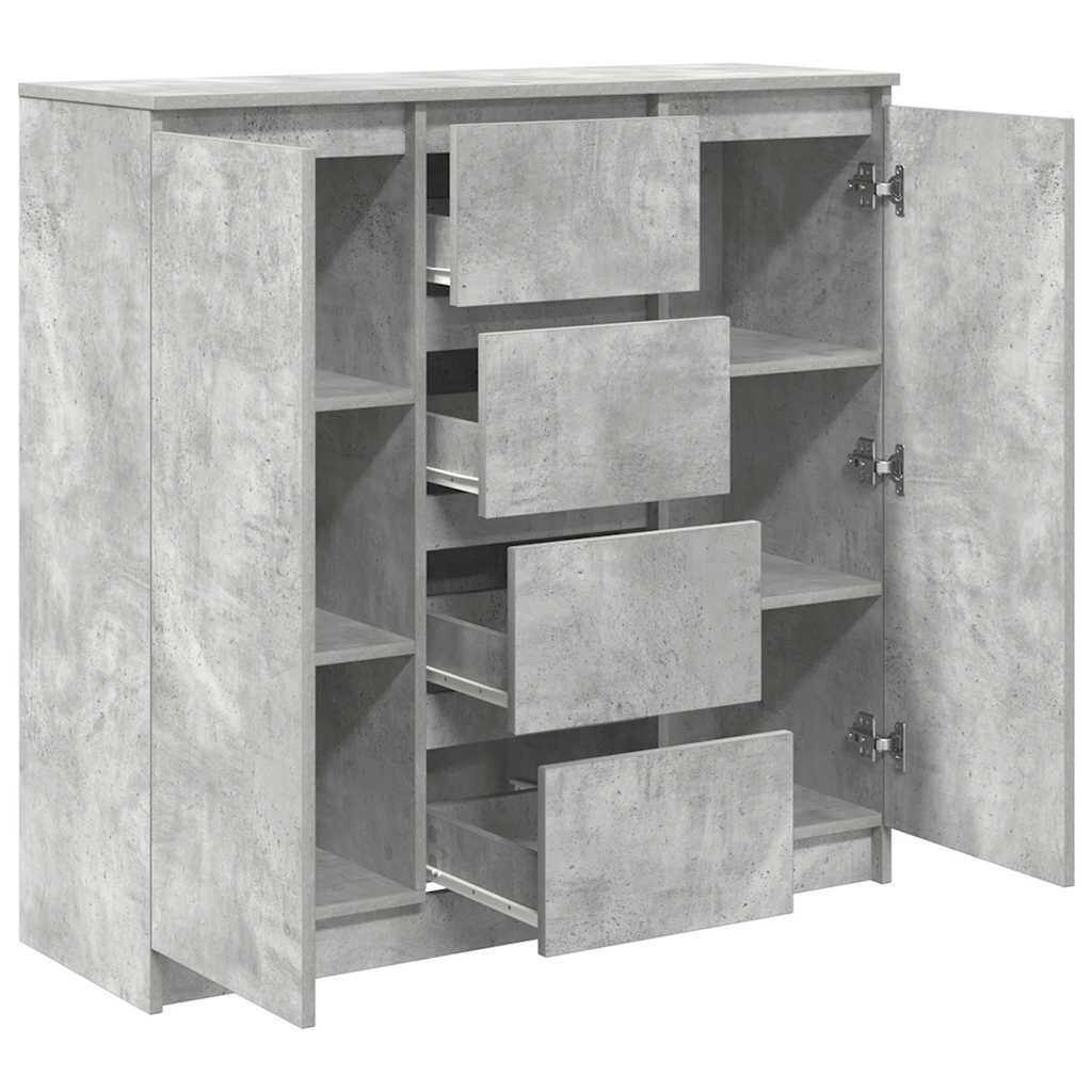 Skänk Betonggrå med lådor 100,5x35x98,5 cm
