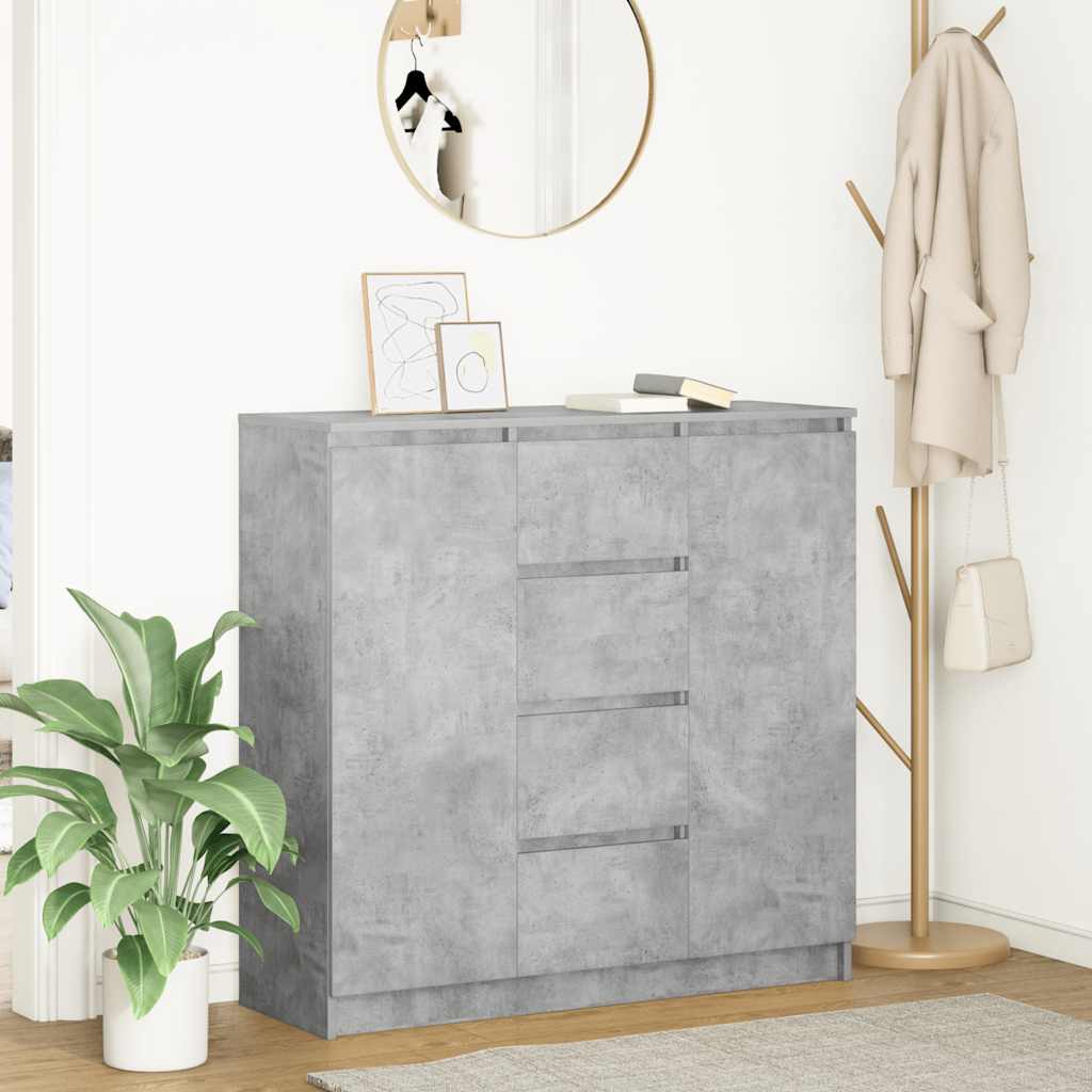 Skänk Betonggrå med lådor 100,5x35x98,5 cm