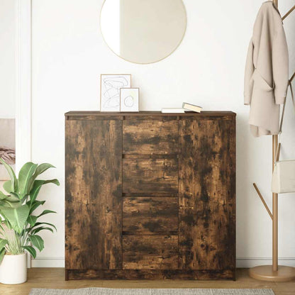 Skänk Rökfärgad Ek med lådor i 100,5x35x98,5 cm