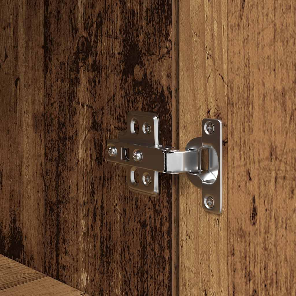 Skåp Åldrat Trä 50x35x180 cm