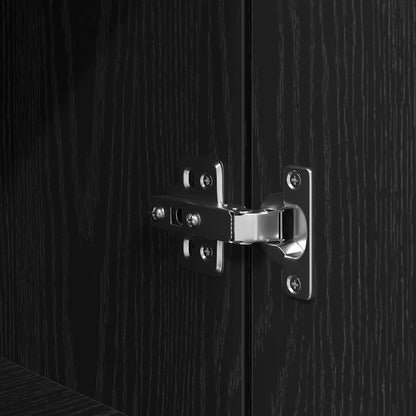 Skåp Svart Ek 70x35x180 cm