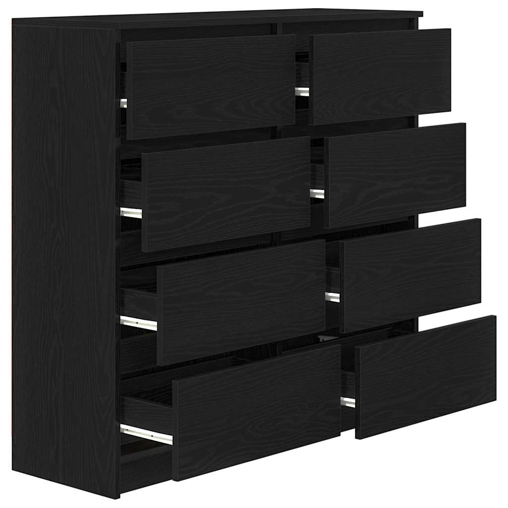 Skänk Svart Ek 100x35x99 cm