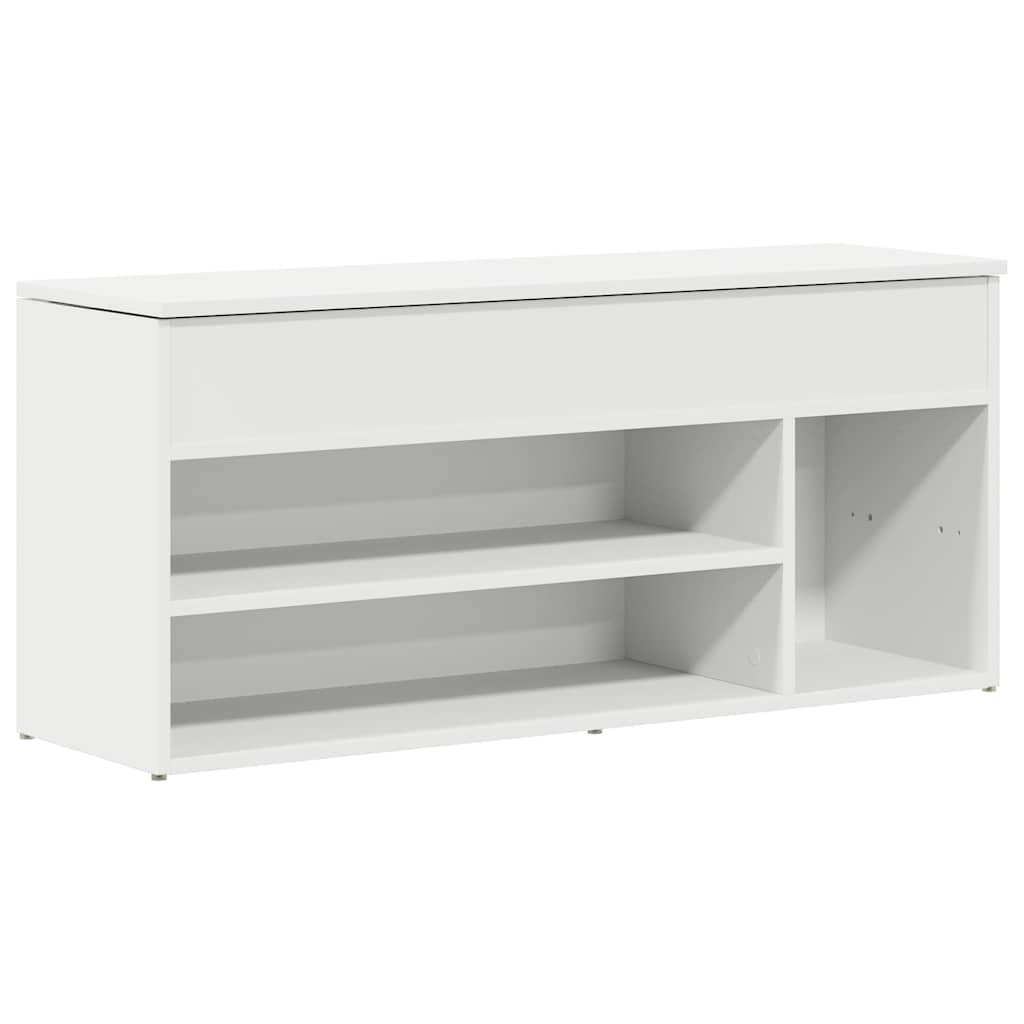 Skoställ Vit Skobänk 102x30,5x45 cm
