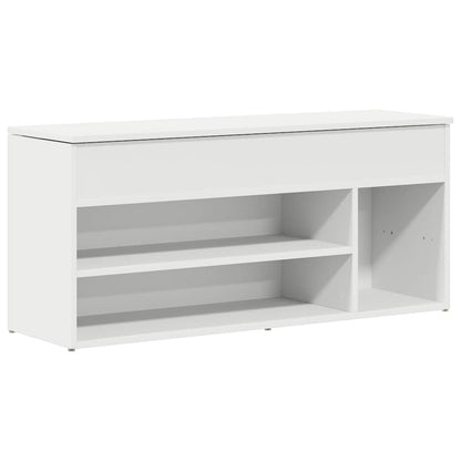 Skoställ Vit Skobänk 102x30,5x45 cm