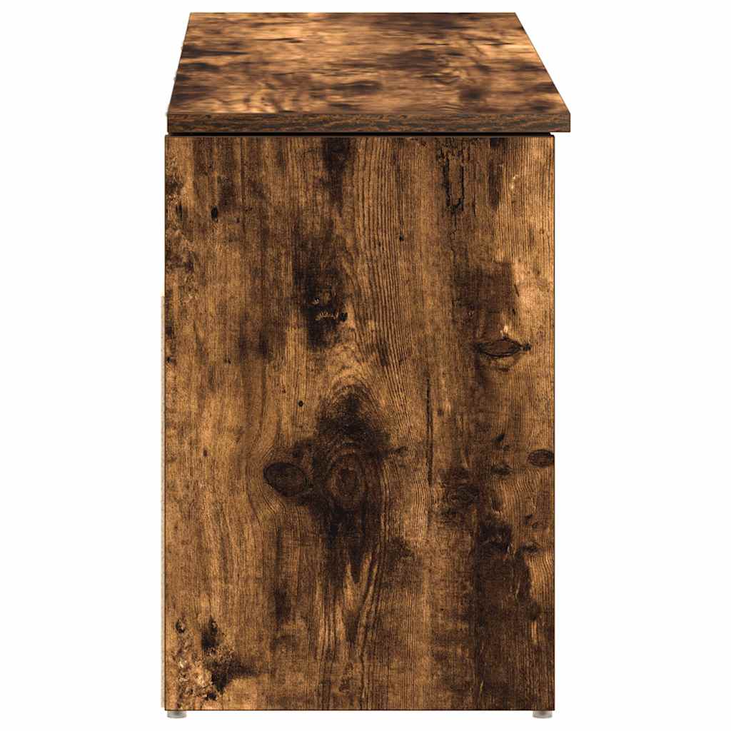 Skoställ Rökfärgad Ek Skobänk 102x30,5x45 cm