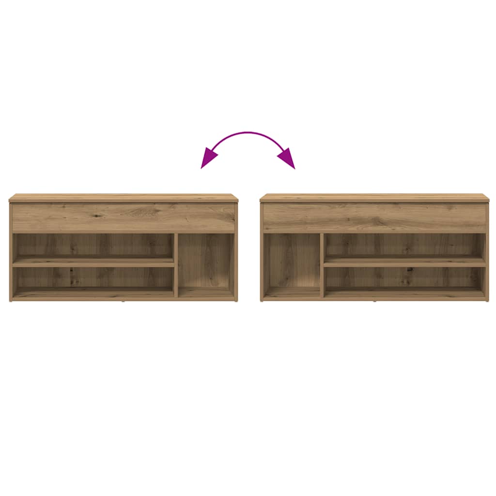 Skoställ Trä Ek 102x30,5x45 cm