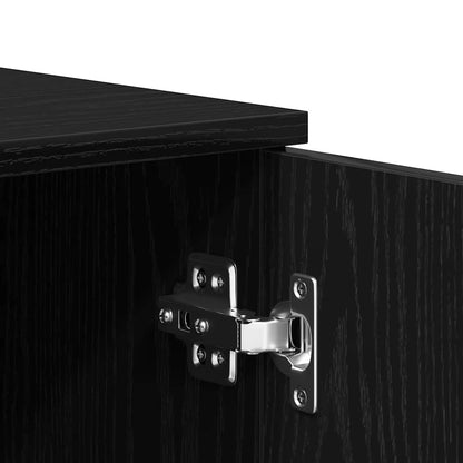 Skänk Svart Ek 80x36x75 cm