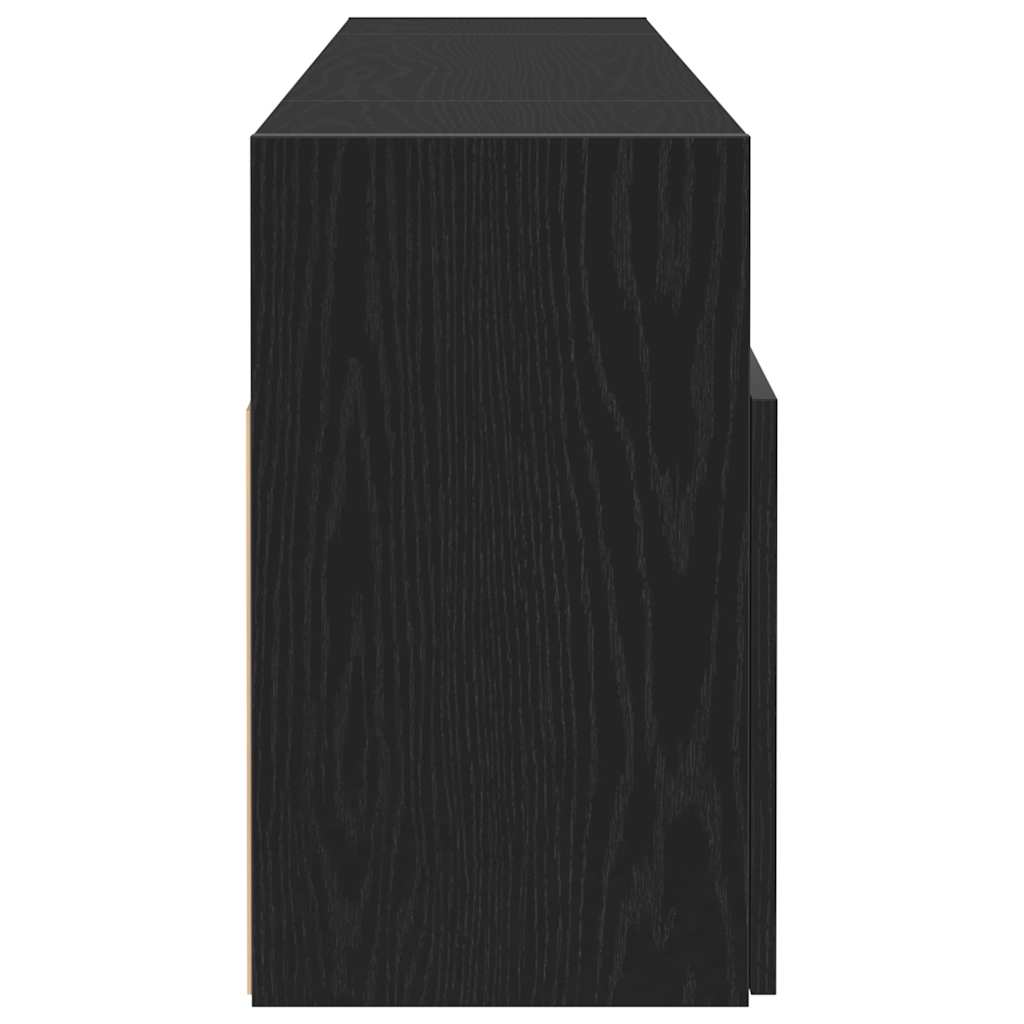 TV-Möbel Svart Ek TV-Bänk LED-lampor 120x30x50 cm