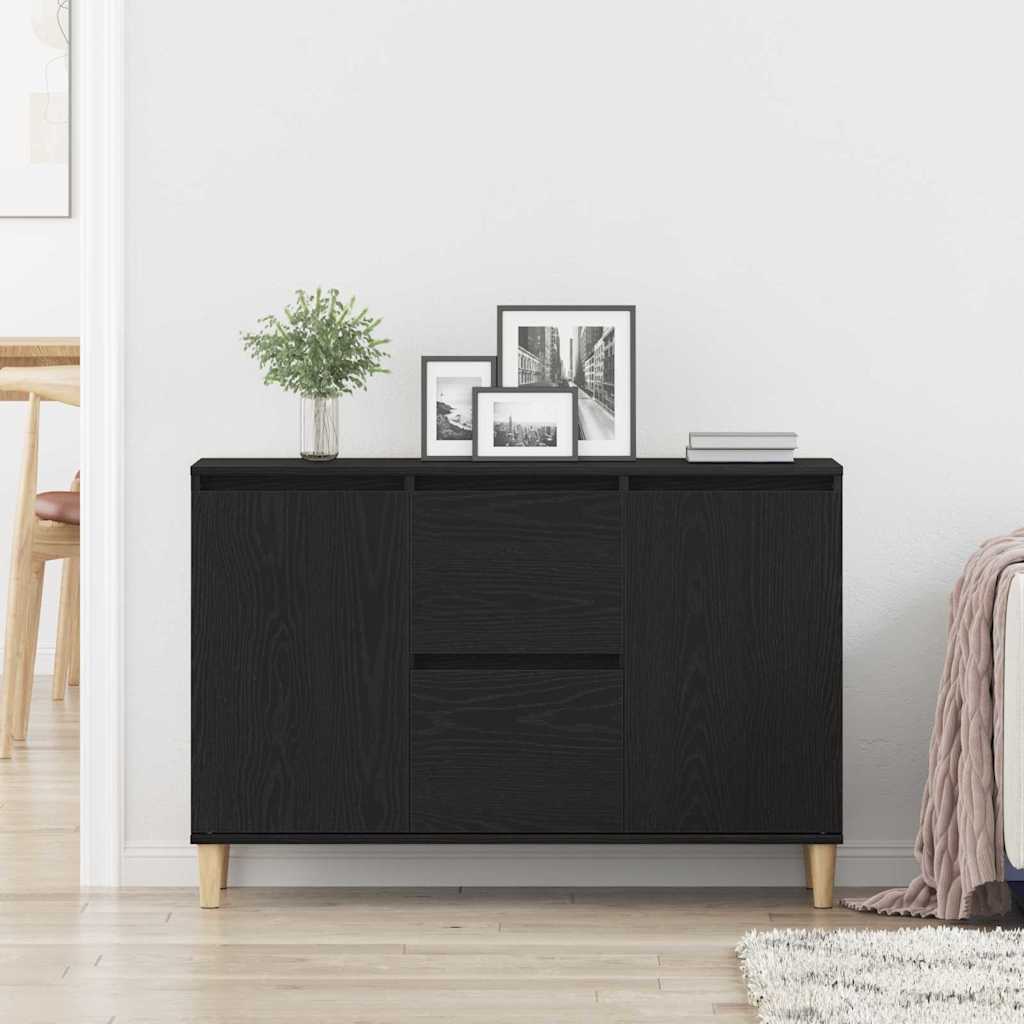 Skänk Svart med låda 102 x 35 x 60 cm