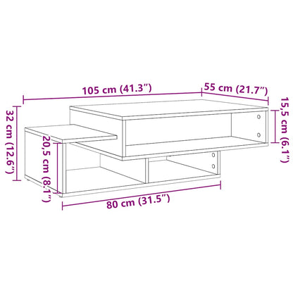 Soffbord Svart Ek 105x55x32 cm